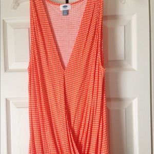 Old Navy L drapey cross front sleeveless top